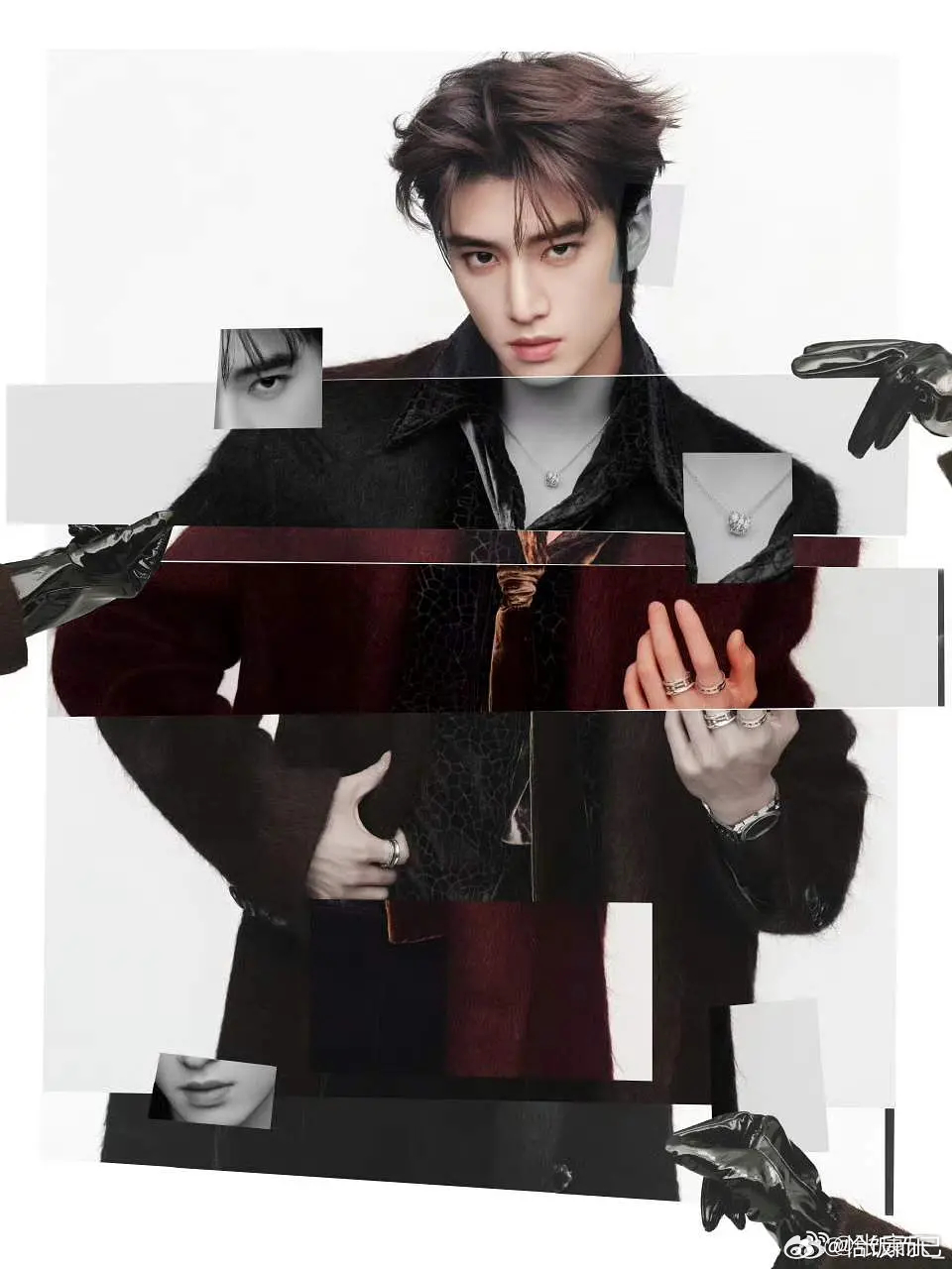 张康乐微博之夜红毯生图vs出发图精修 