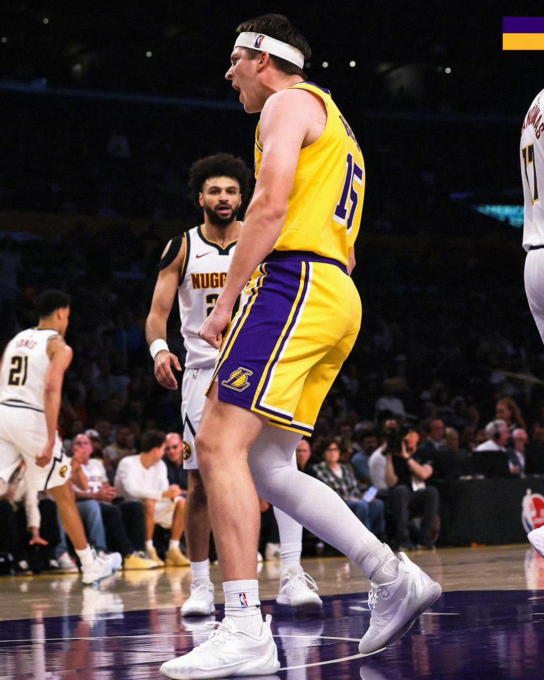 詹姆斯鱼跃争球+里夫斯神奇绝平+东契奇无敌绝杀！湖人加时险胜掘金，豪取5连胜，排