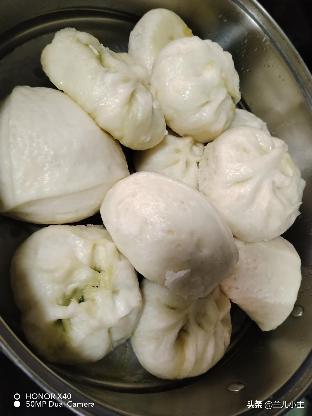 今天没出去，下午发面做包子。3点钟开始和面，四点半面发起来了，今天手感很不错。