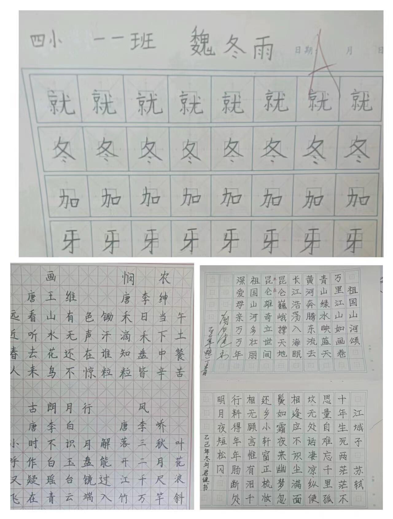 翰墨飘香润童心，一笔一画书华章——荆紫关镇四小举办校园书法练字比赛