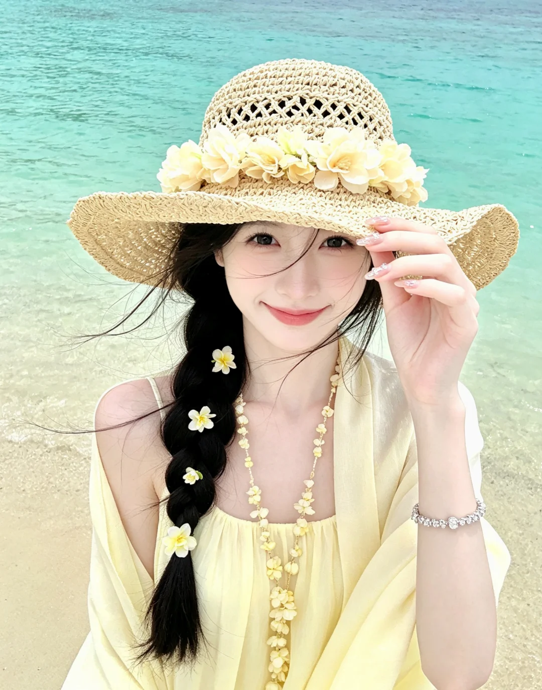 怎么会有这么温柔的海边穿搭🌊