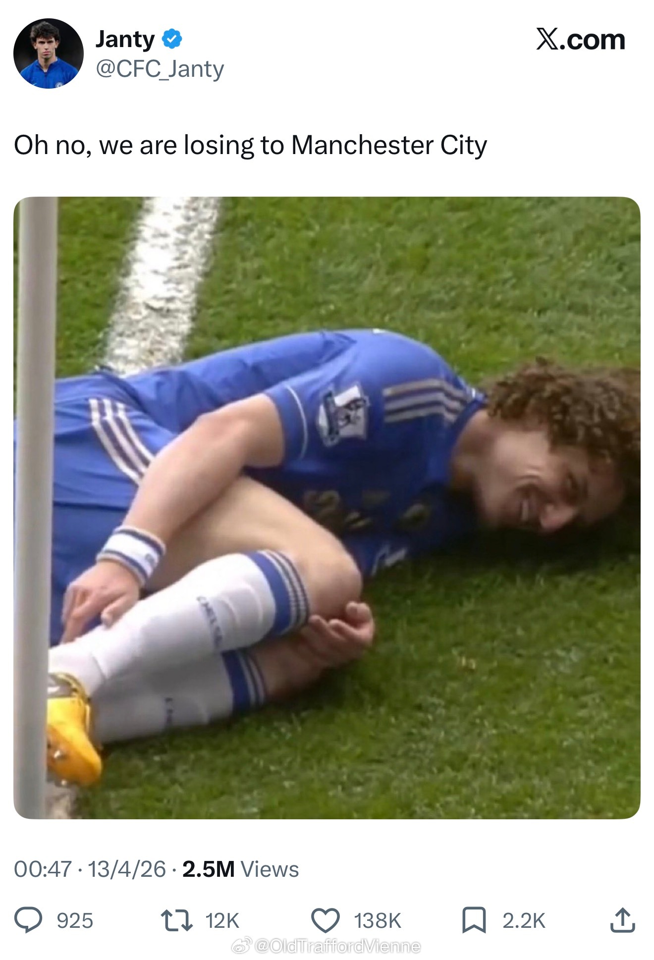 切尔西球迷想让切尔西输球是真的，72万粉丝的大推主，250万阅读量的赛后推“不，