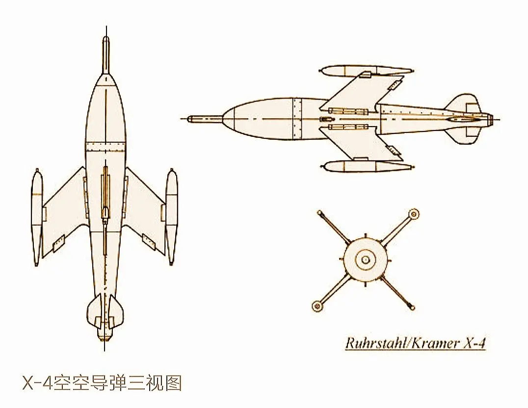 X-4导弹 军事硬核迷德国汉斯虎