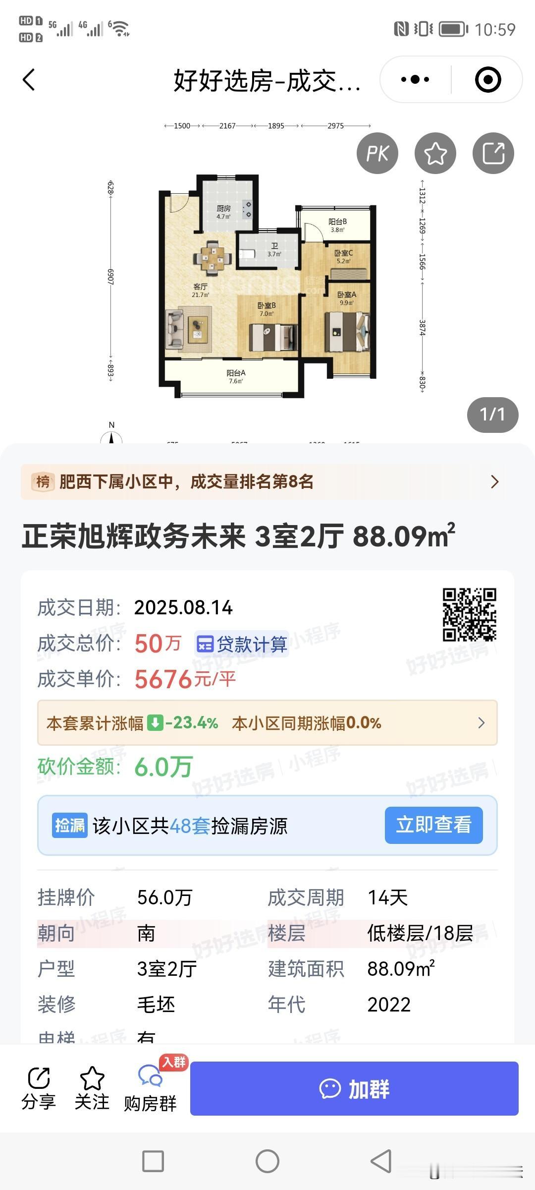 多少有些残忍。肥西的次新房单价五千多一平，开盘均价一万五。这可是安徽首县。
高新