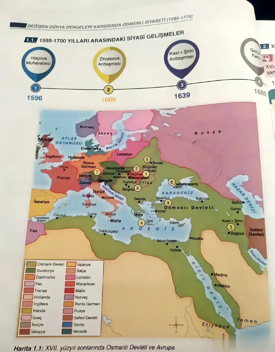 土耳其11年级（高中）历史教材：17世纪的奥斯曼帝国、德国、波兰和中欧 ​ ​​