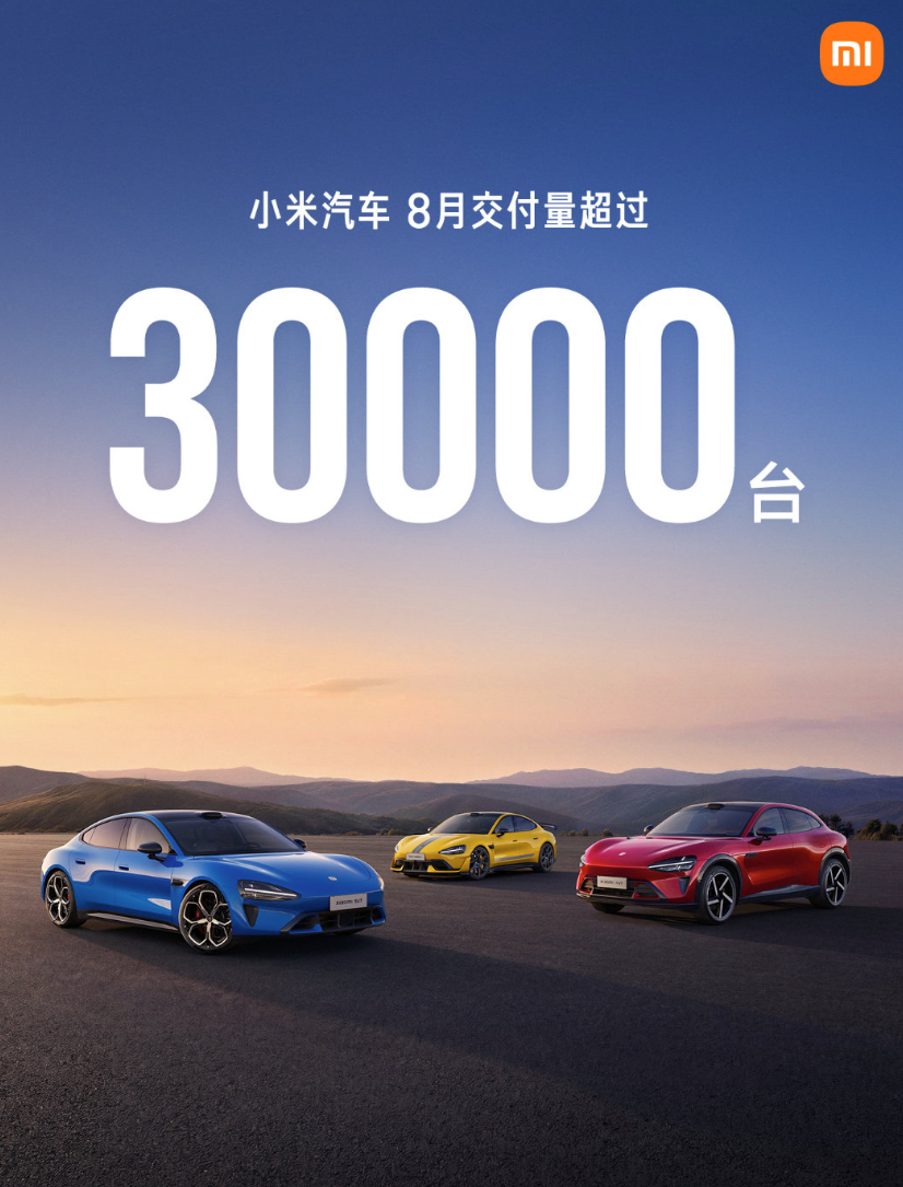 2026年8月，小米汽车交付量超30000台小米澎程上市以后，有望破5万吗？小米