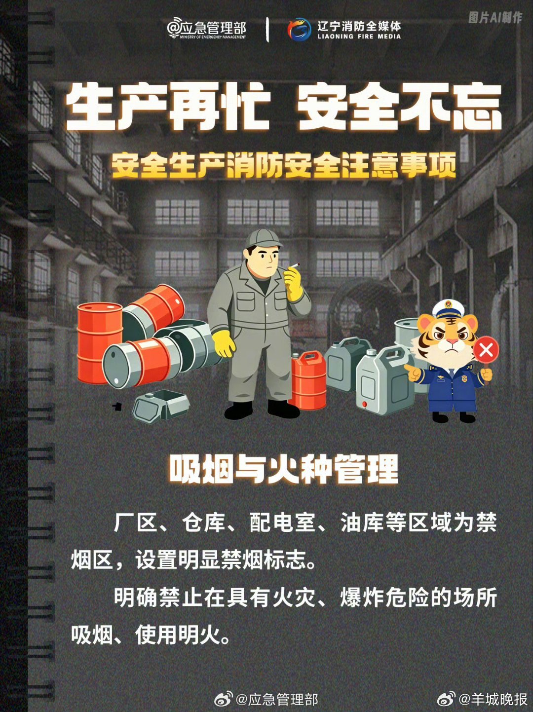 #种地吧动火作业疑存安全隐患#【生产再忙 安全不忘】安全生产，重在细节。一组海报