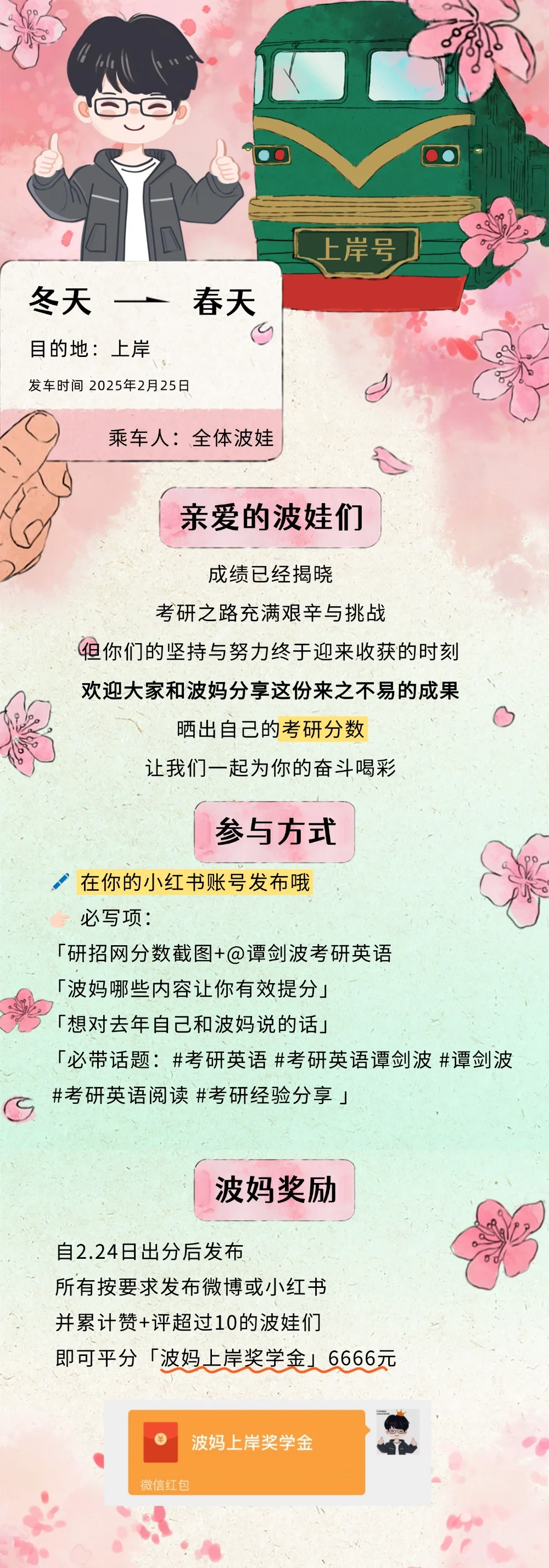亲爱的波娃们，这里有一份上岸🧧