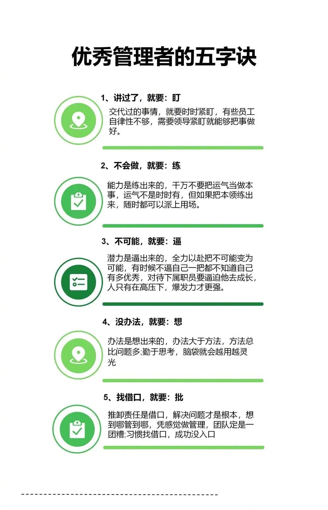 优秀管理者的五字诀 
总裁学对课首选世华课