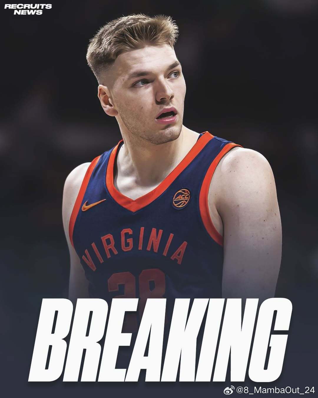 泰斯·德·里德(Thijs De Ridder)将重返弗吉尼亚大学开启大二赛季这