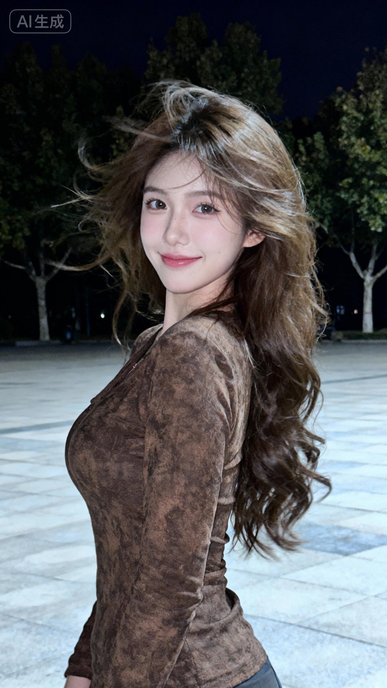 风把她的头发吹得乱糟糟的。微胖和骨感，你更喜欢哪个 瘦身美还是丰满美 分享那些触