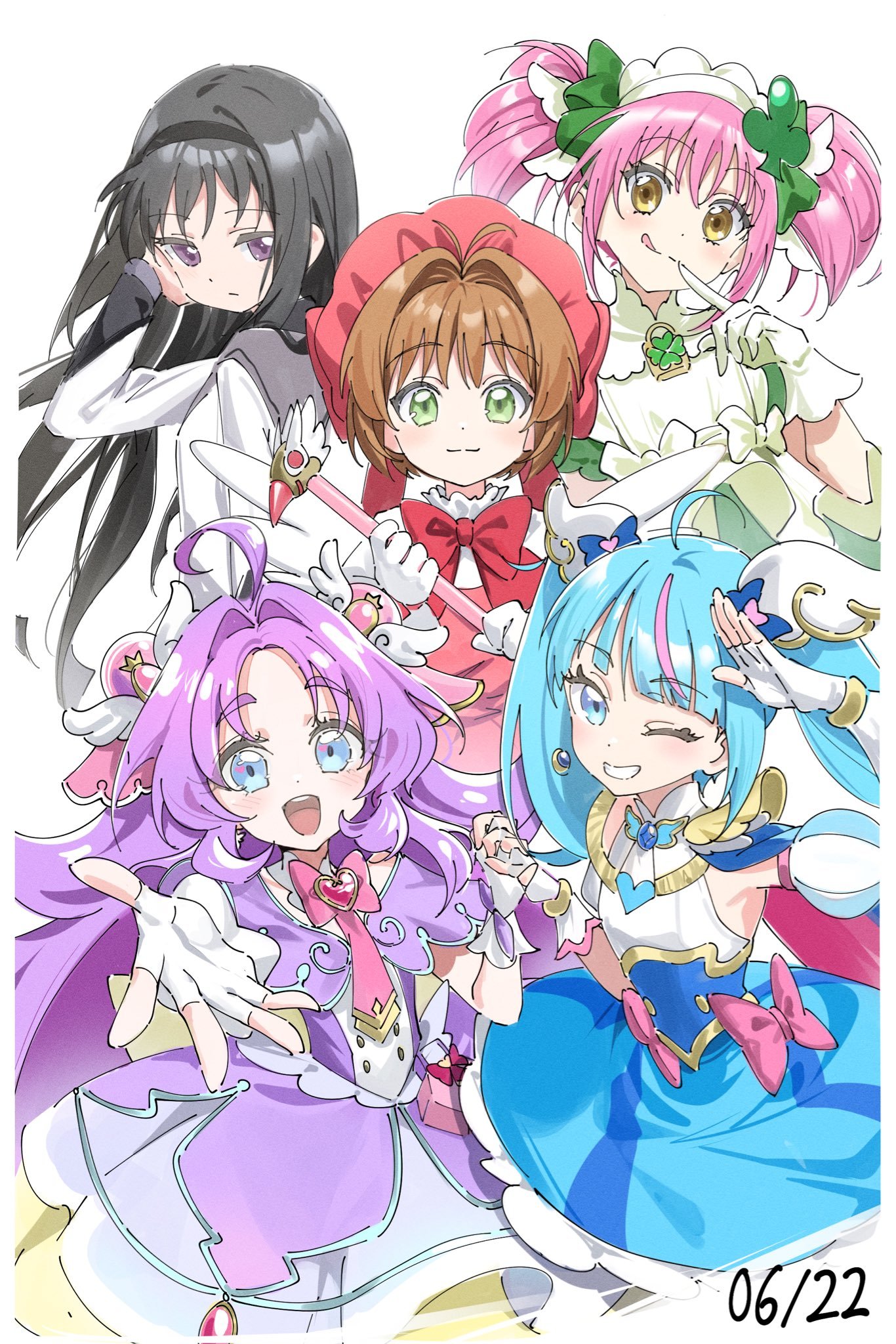 魔卡少女樱动漫点评团 “我最爱的魔法少女们”绘：spiderapple93 