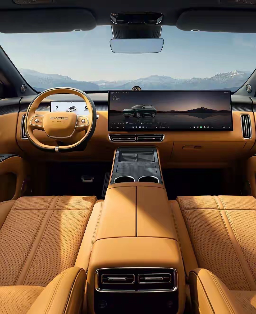 星途EX7的内饰，光看剧透就知道是“舒适派”选手！重点全在细节里，30英寸的大联