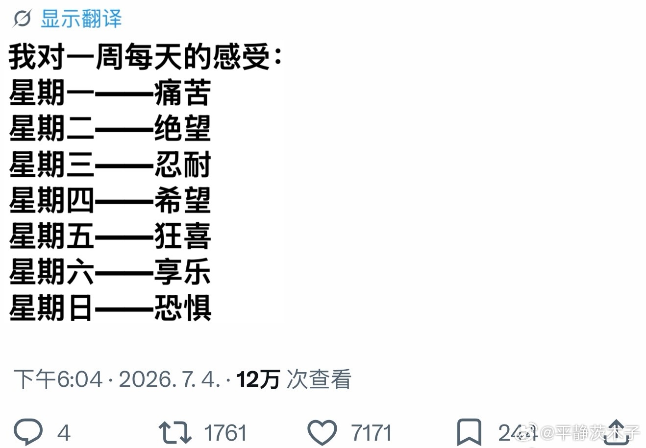 很真实的一周状态 又要周一了早睡