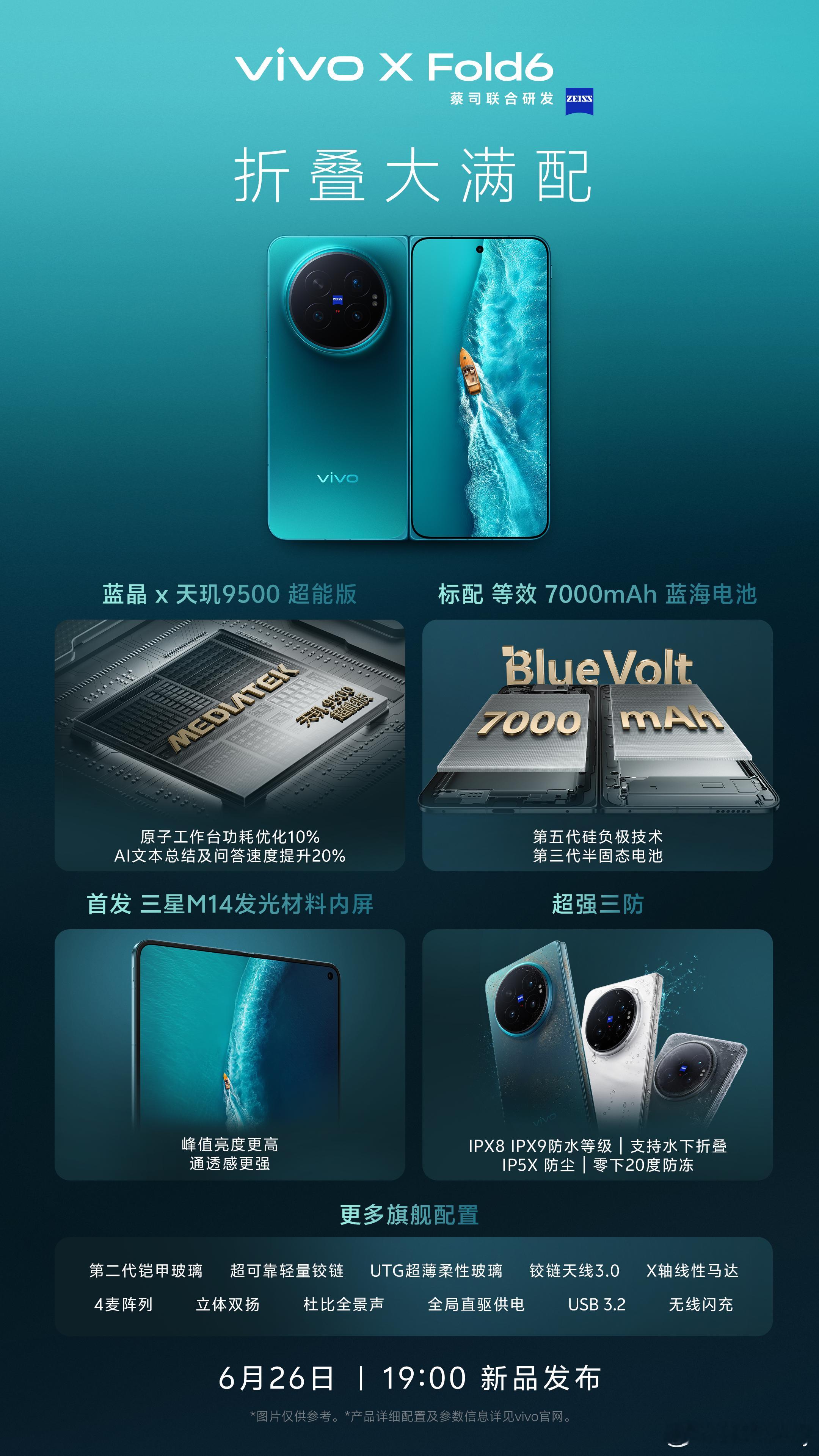 vivo X Fold6，大满配+小V单，一部，等于全部！展开AI工作台，合上全