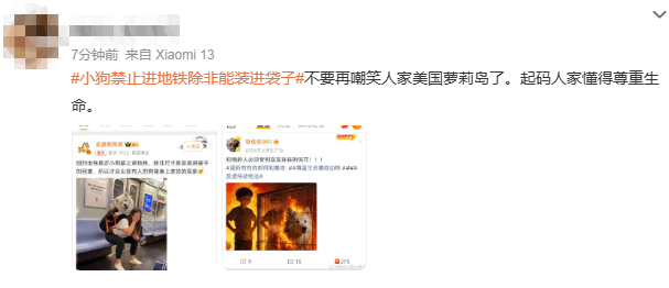 小狗禁止进地铁除非能装进袋子到底还有有这样的言论。人类首先要尊重的是人的生命，其