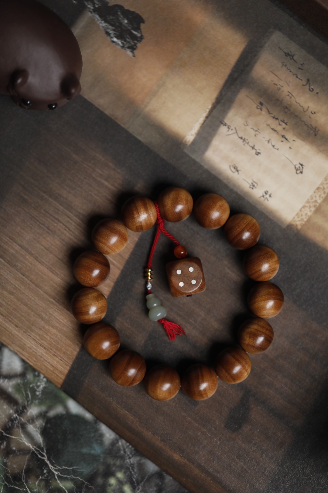 黑老山檀香 原创【陌兰】15mm 15颗黑肉沉水级老料，香味醇厚存放弥久，乳香甘