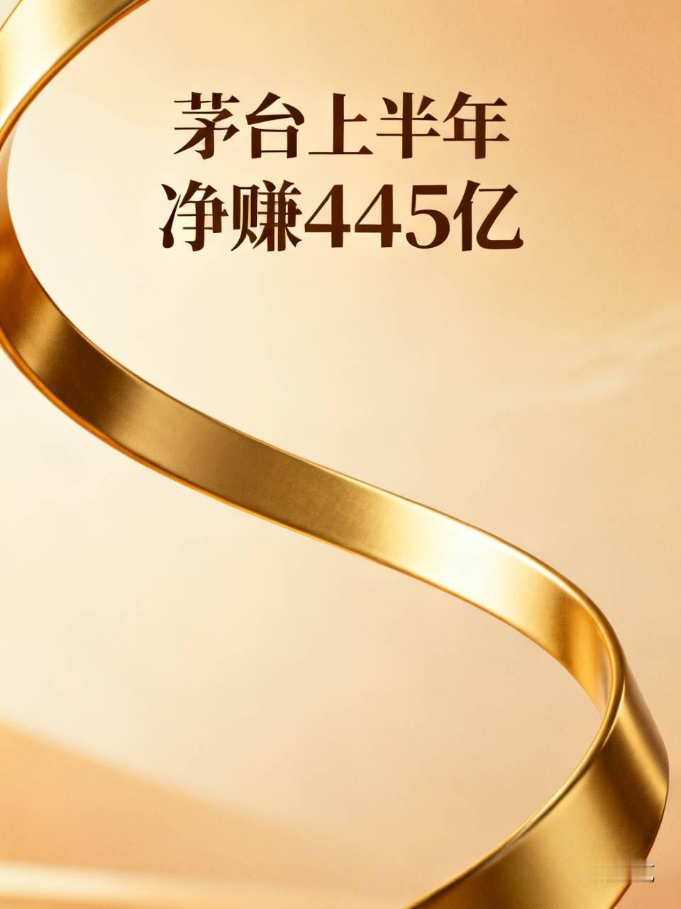 8月15日消息，贵州茅台2026年上半年净利润445.17亿元，不过同比下降了1