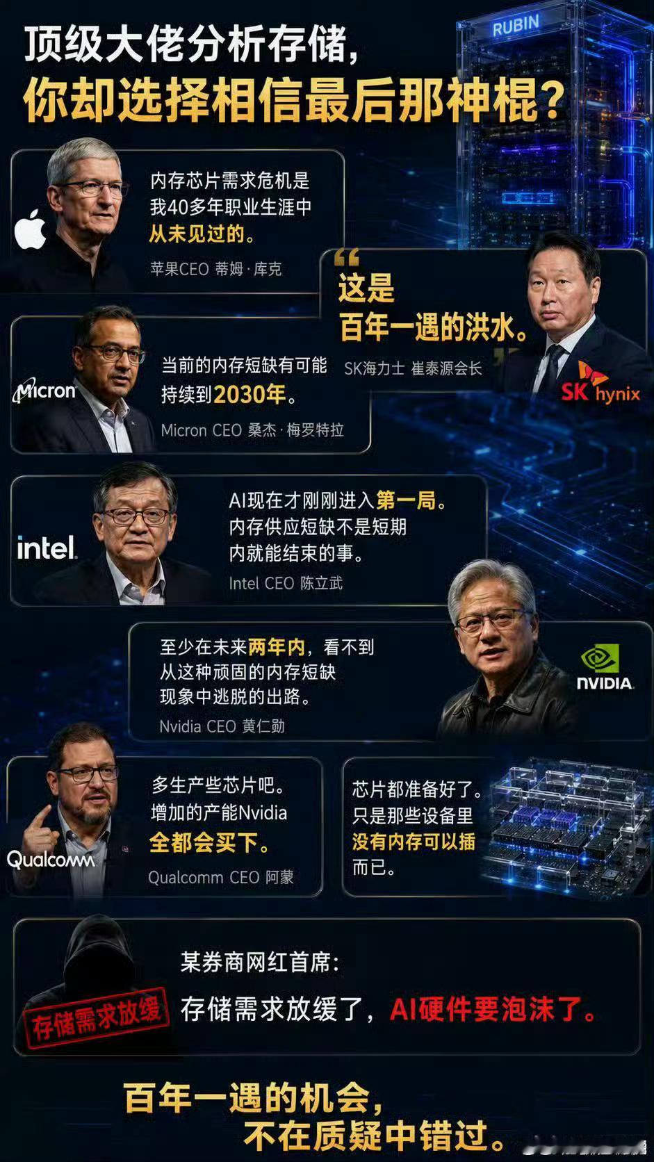 供应链苹果之王都低头了，  存为王 