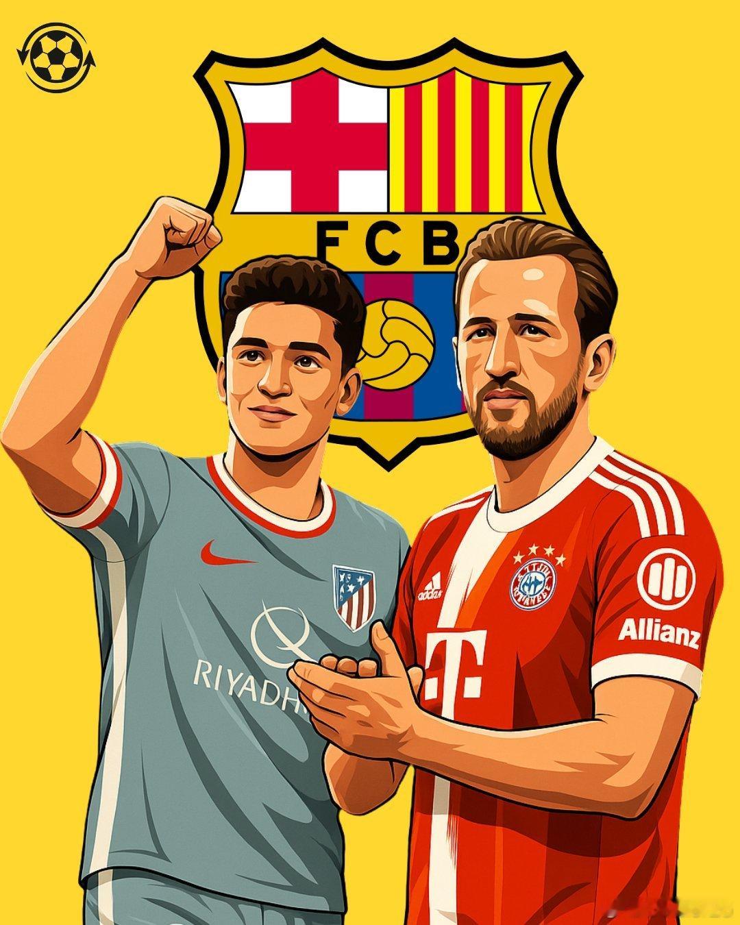 🚨如果拜仁慕尼黑前鋒哈利·凱恩在冬季不選擇激活他6500萬歐元的解約條款，巴塞