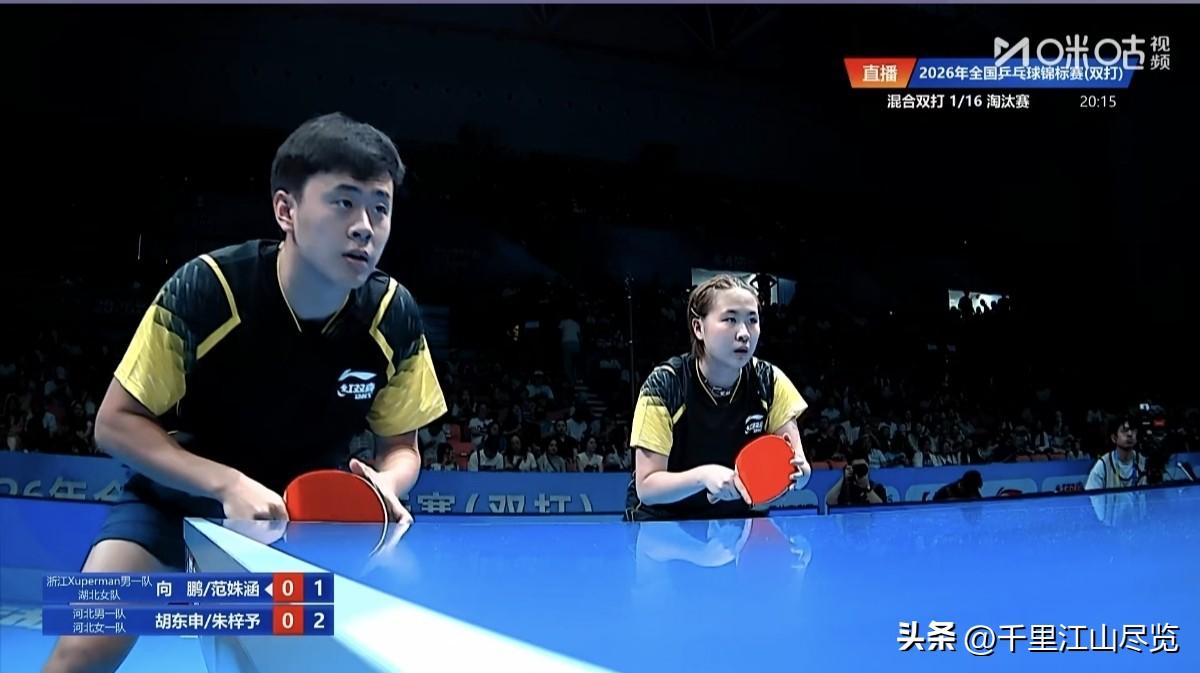 向鹏/范姝涵组合赢得攻削大战，强势晋级混双16强！
      北京时间今晚，全