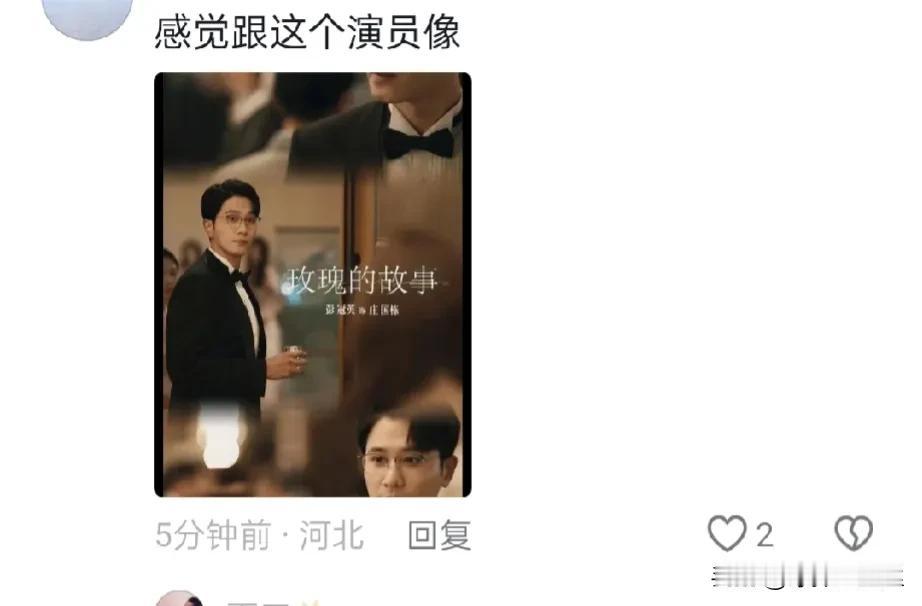 有人说鹏鹏和玫瑰的故事里的庄国栋很像，

当然也有人说不像，

中肯的说，

电