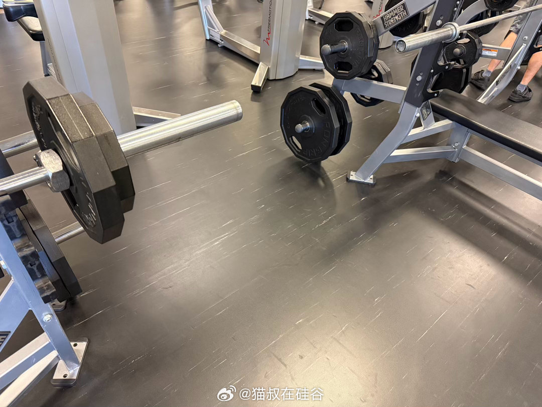 加州健身房器械之间通常留有明显的距离。基本不会出现不当卸载导致伤及无辜的情况。也