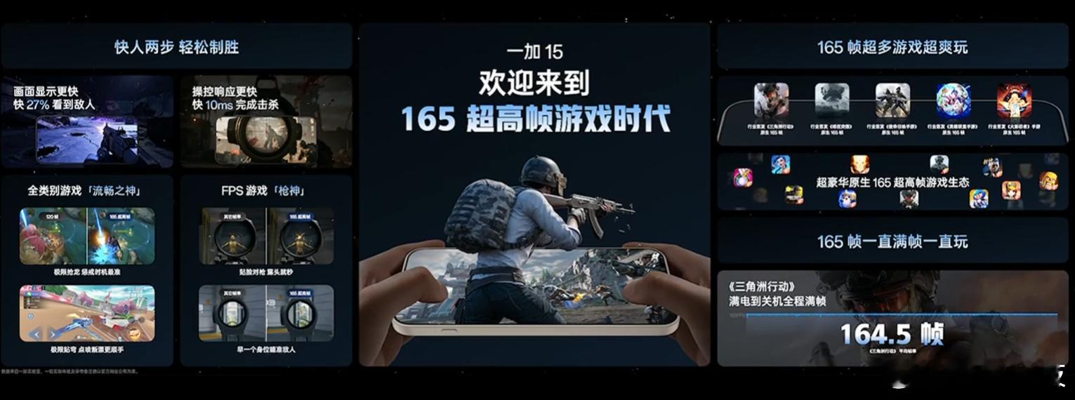 一加15 欢迎来到165超高帧游戏时代。[杰瑞] ​​​