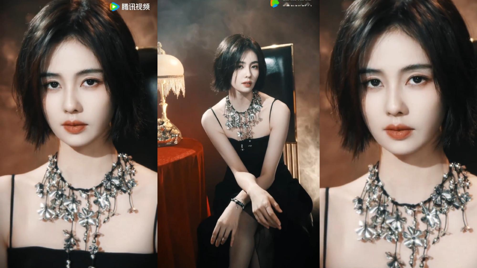 白鹿戴假发没遮全完全看拿不出来是假发啊 真的好美 这个妆造真的好惊艳 好期待王韵