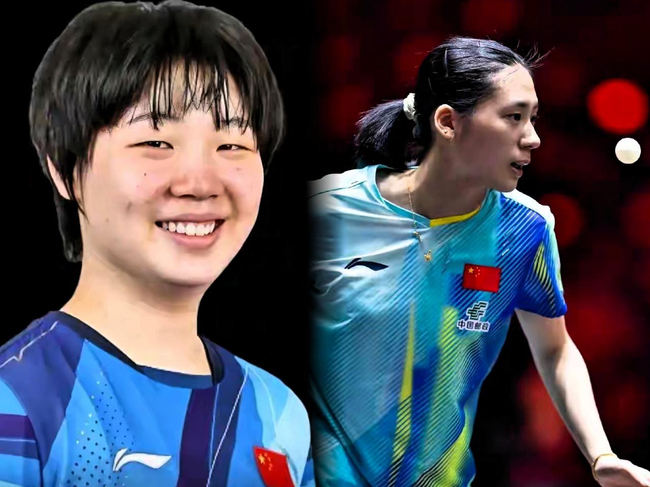 问所有国乒男球迷一个问题，不许撒谎！

左边是国乒新人蒯曼，22岁，身高1.69