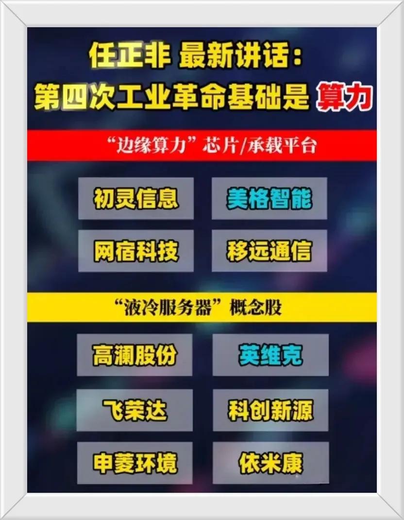 任正非说过，现在我们已经进入到了第四次工业革命，而算力是第四次工业革命的基础，算
