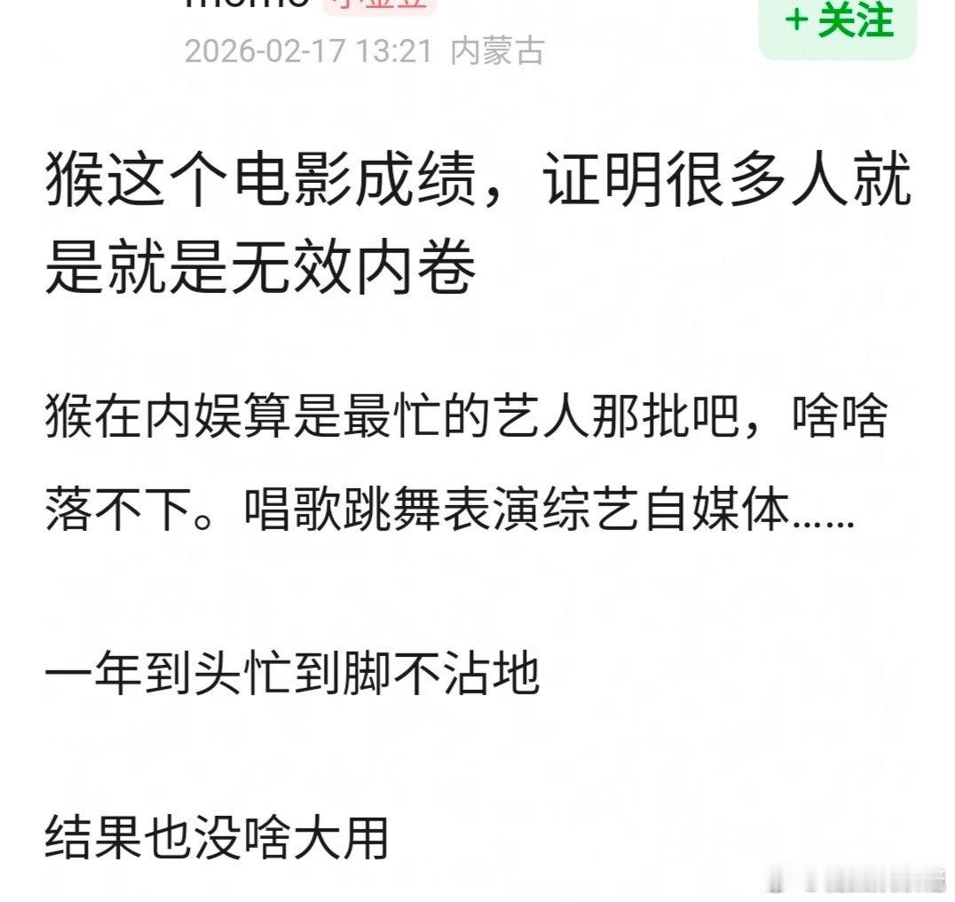 王鹤棣星河入梦被网友说属于一年忙到头，也没什么用