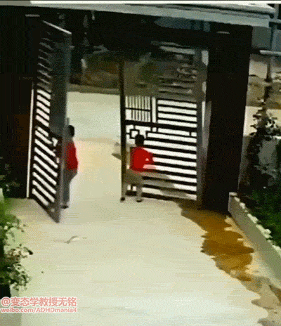 危险的大铁门 