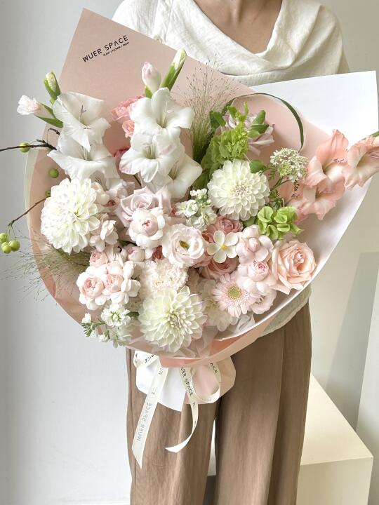 温州花店｜粉白色系花束