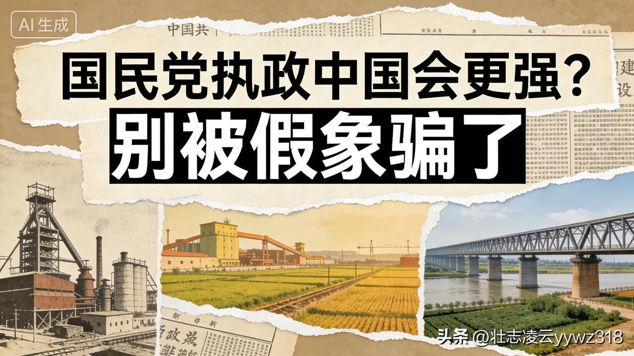 台湾有网友说：“当年要是国民党掌权，中国肯定比现在强。”这话听着很唬人，可一翻历