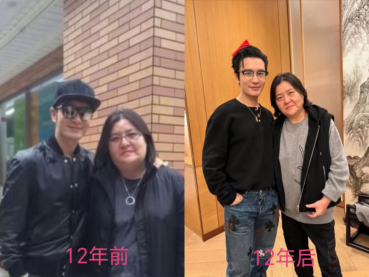 王牌经纪人宽姐晒与黄晓明的合影，
并亲切的称呼黄晓明为亲爱的弟弟，
同时还晒出一