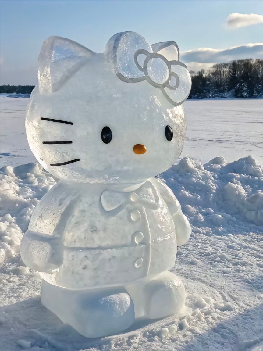 好朋友 下雪的时候 可以给我做hellokitty 雪人吗[爱慕]  