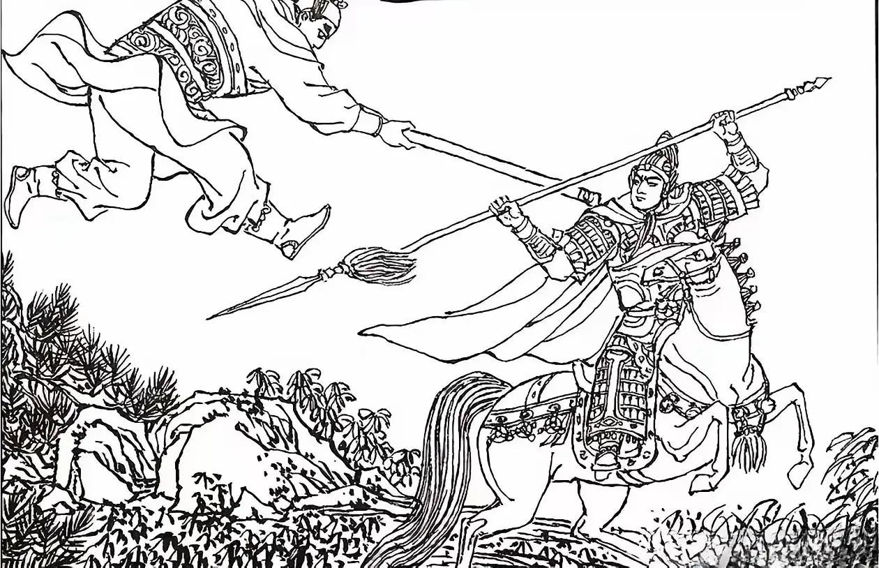 辽国大将萧俊一枪挑死宋国四猛大将刘黑虎，呼延庆疼的在马上一摘歪，刚要提...