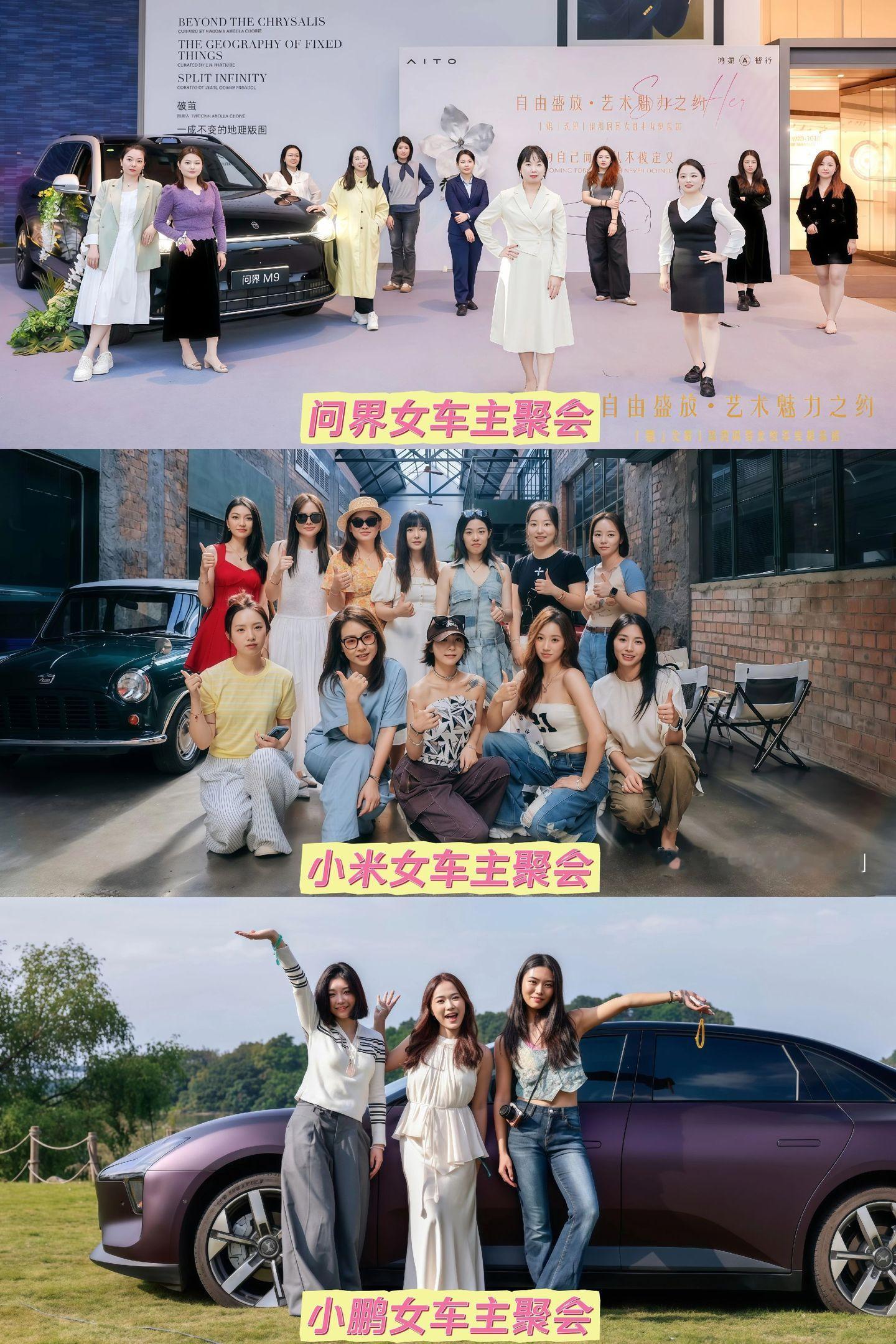 问界、小米、小鹏，女车主画像对比。 