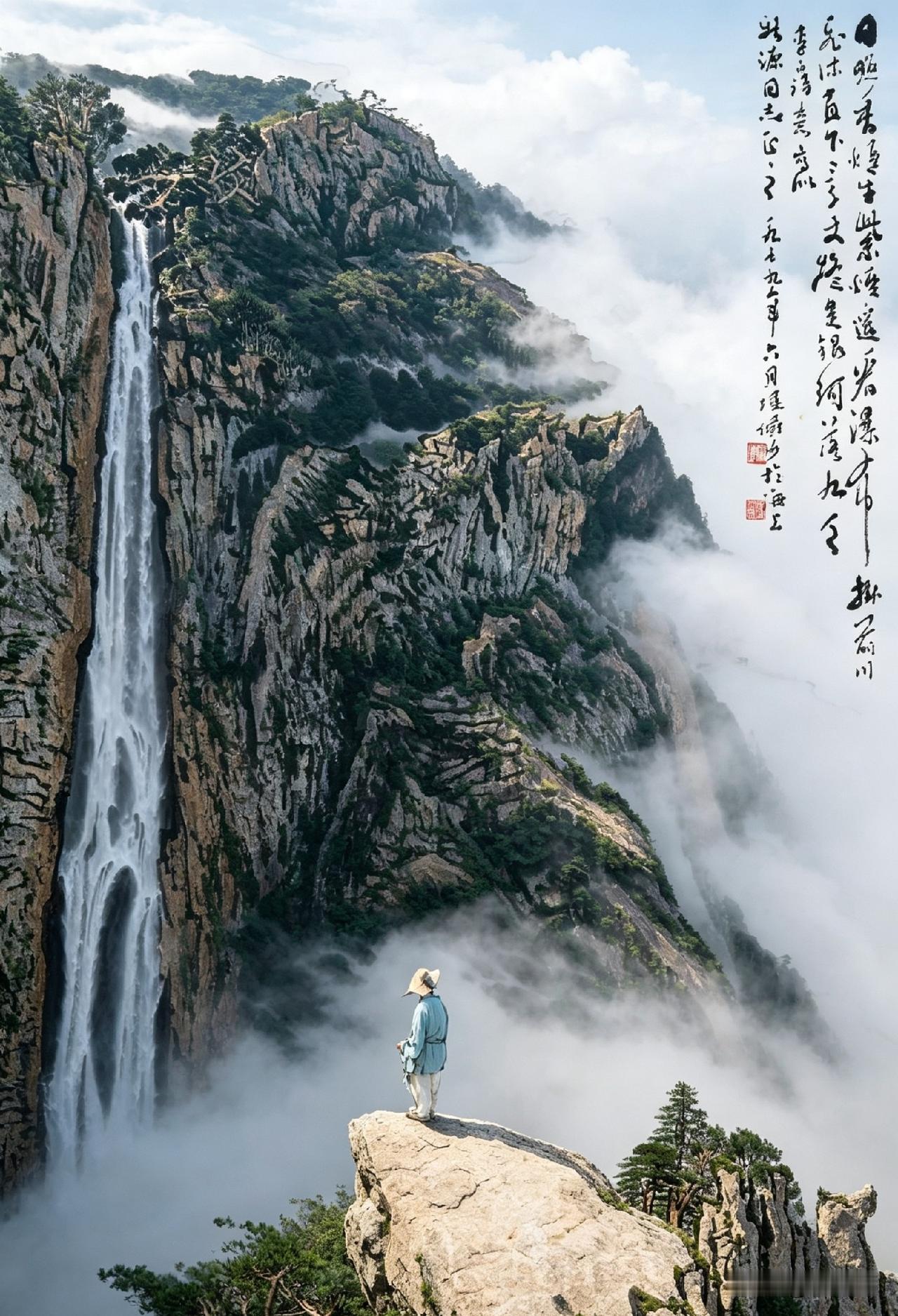 夏日生活打卡季盛夏入深林，千山凝碧。藤蔓盘绕古木，芳草覆满溪岸。飞瀑层层跌宕，激