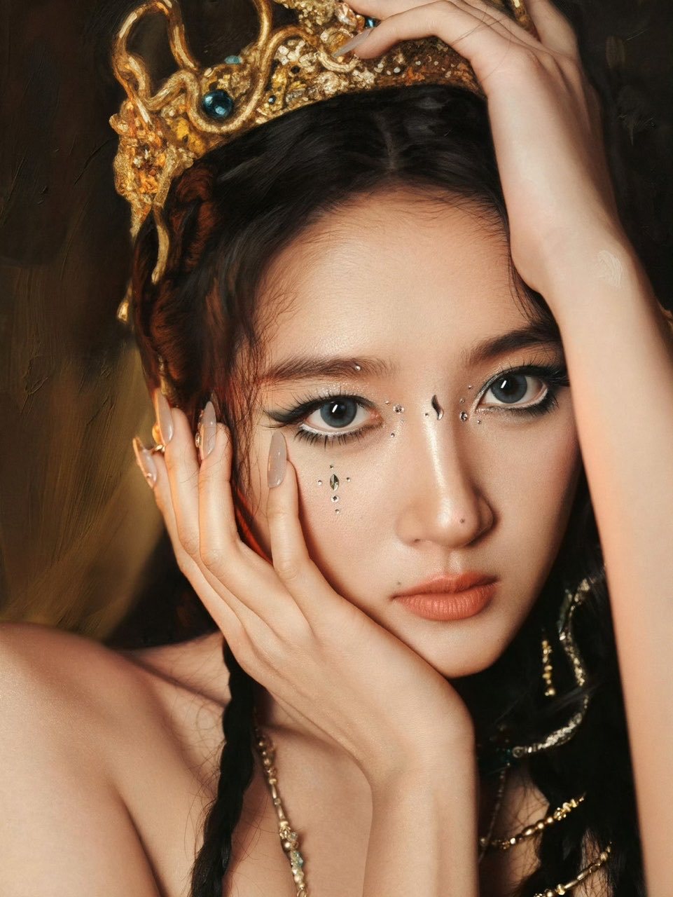 娱乐[超话]关晓彤蓝金纱裙造型关晓彤蓝金纱裙look ​​​简直女王👸 ​​​