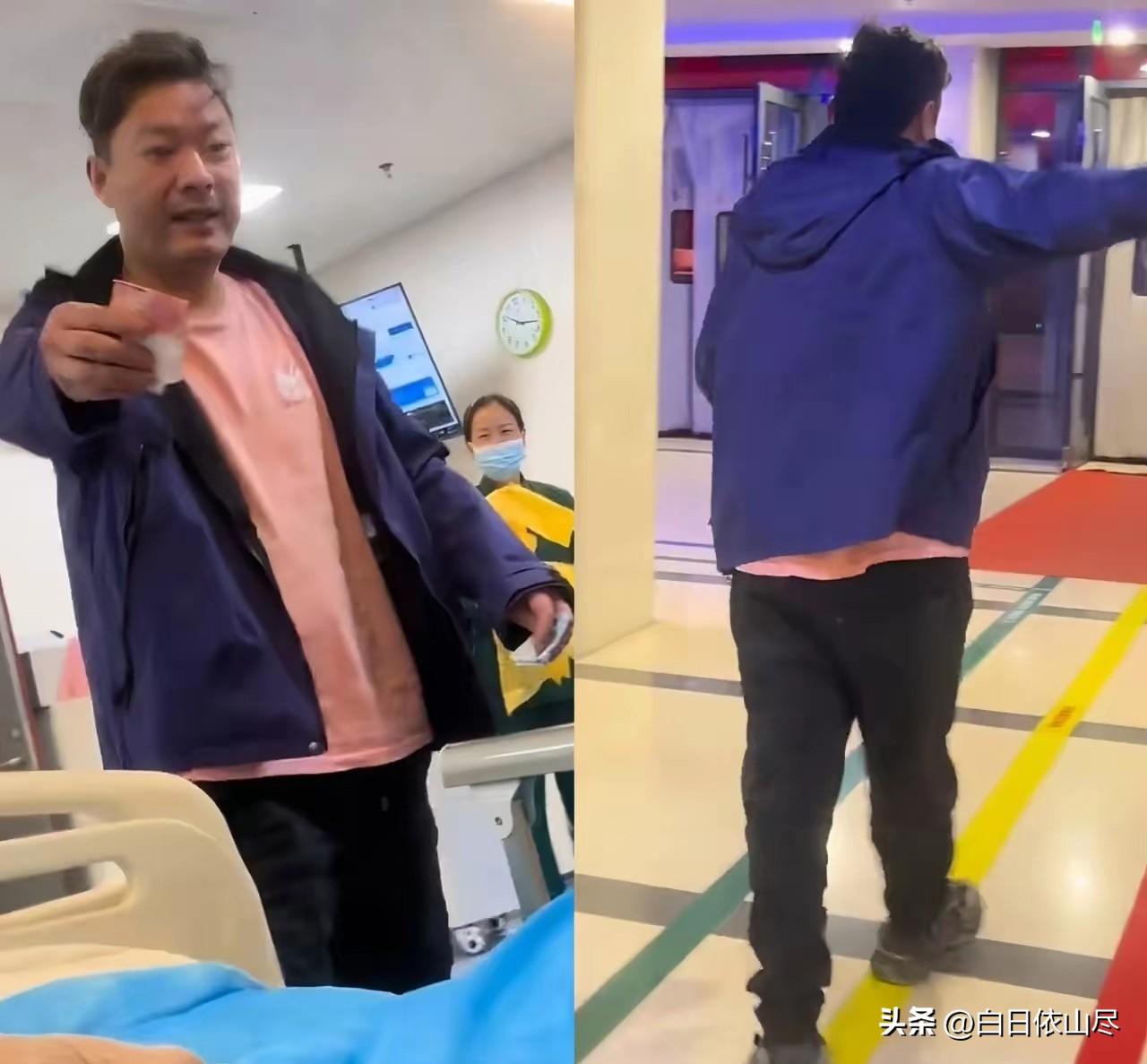 江苏宿迁，一位大哥醉酒挂点滴时，看到对面病床上一个小女孩也在挂点滴，大哥心疼小女