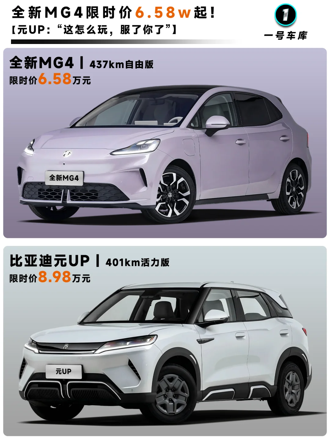 全新MG4限时价6.58W起，元UP：服了你了！