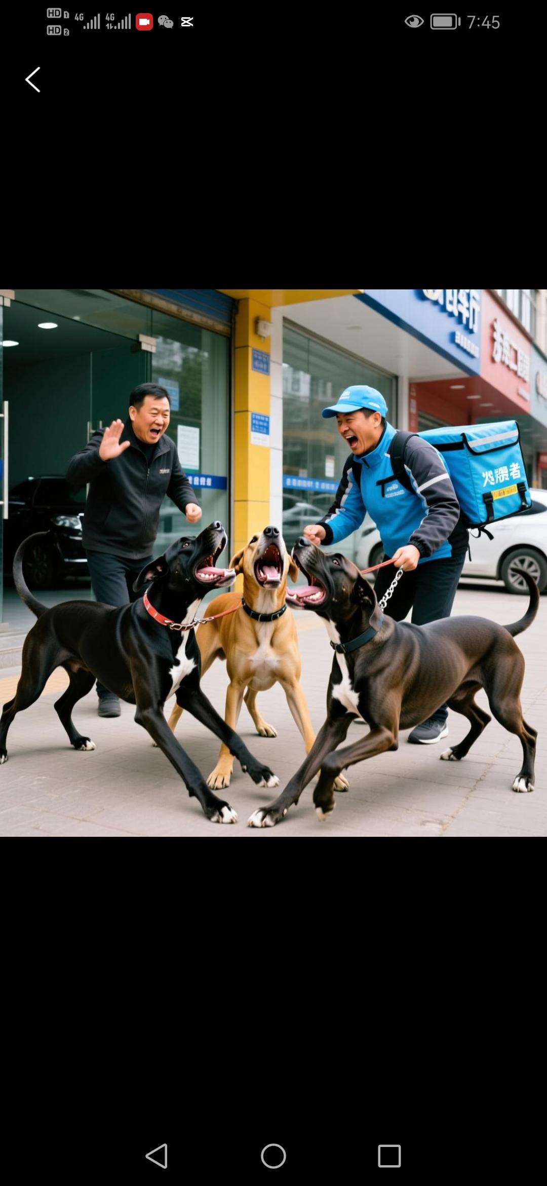 外卖员送餐竟遭三条大丹犬扑咬，狗主人却淡定呵斥“别叫”，这究竟是怎么回事？
近日