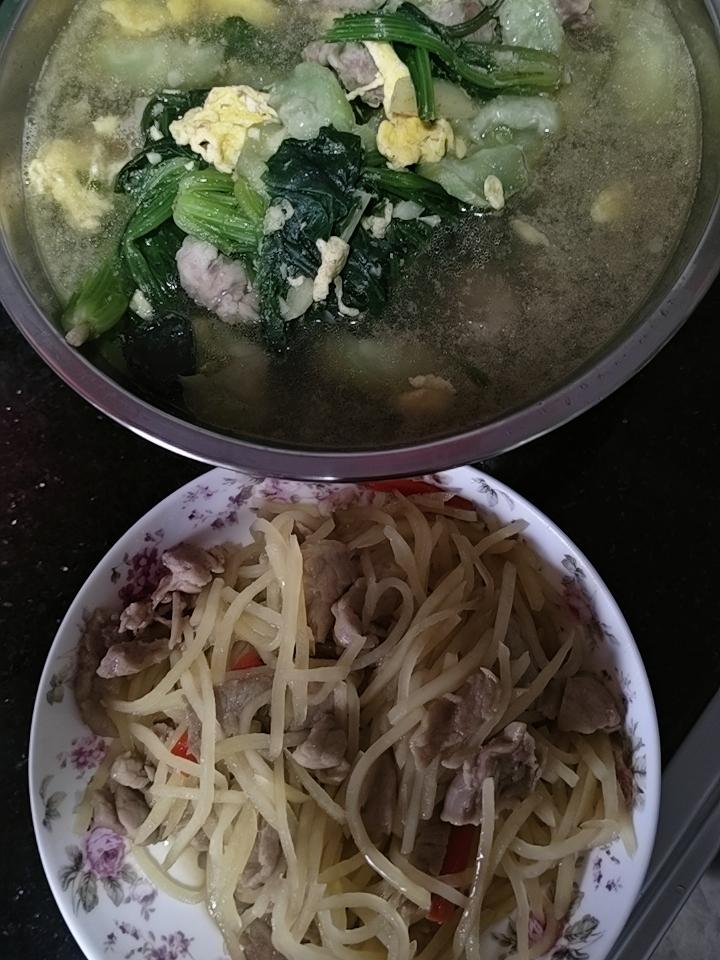 今日阴雨，自已动手丰衣足食！