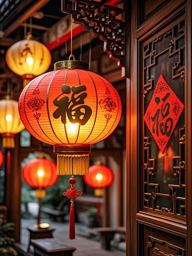 一看就是有年味的配饰灯笼🏮逢年过节必有的，还有灯会，挂上灯笼能把喜庆氛围从年前