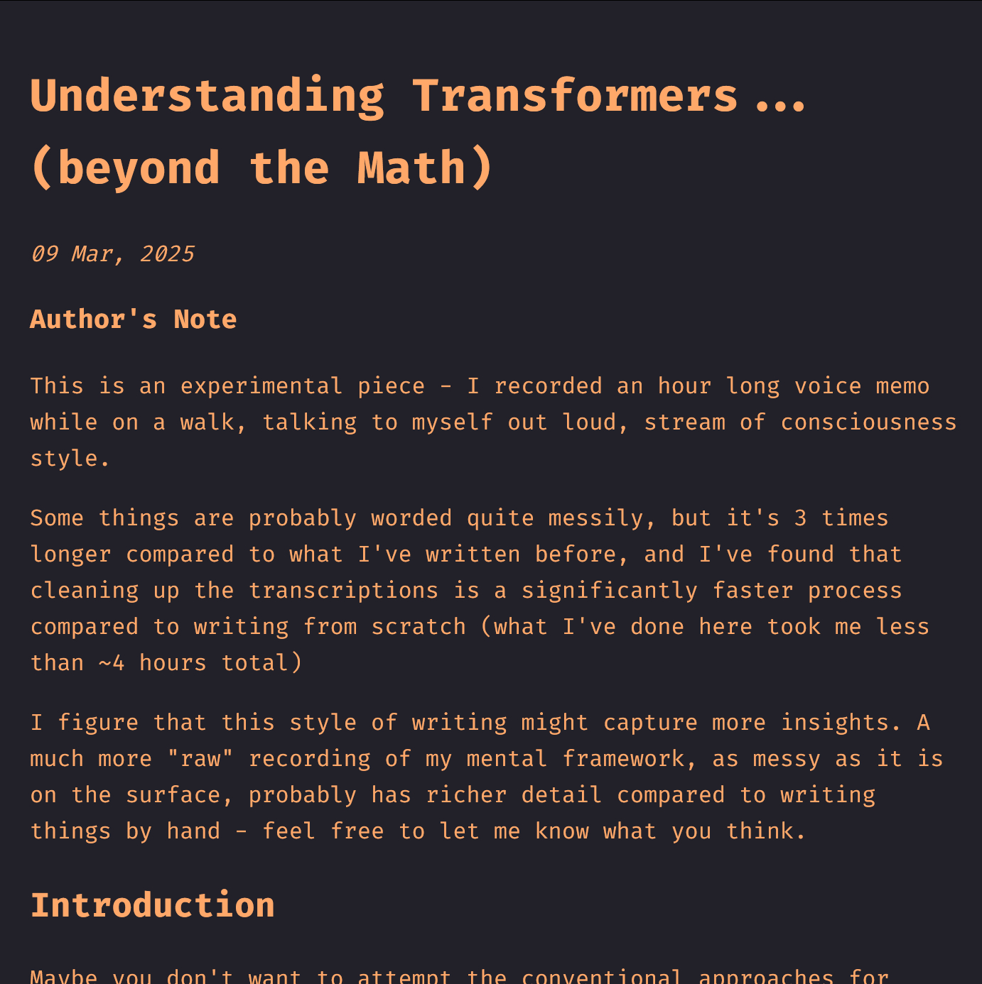 一篇介绍Transformer原理的文章：Understanding Trans