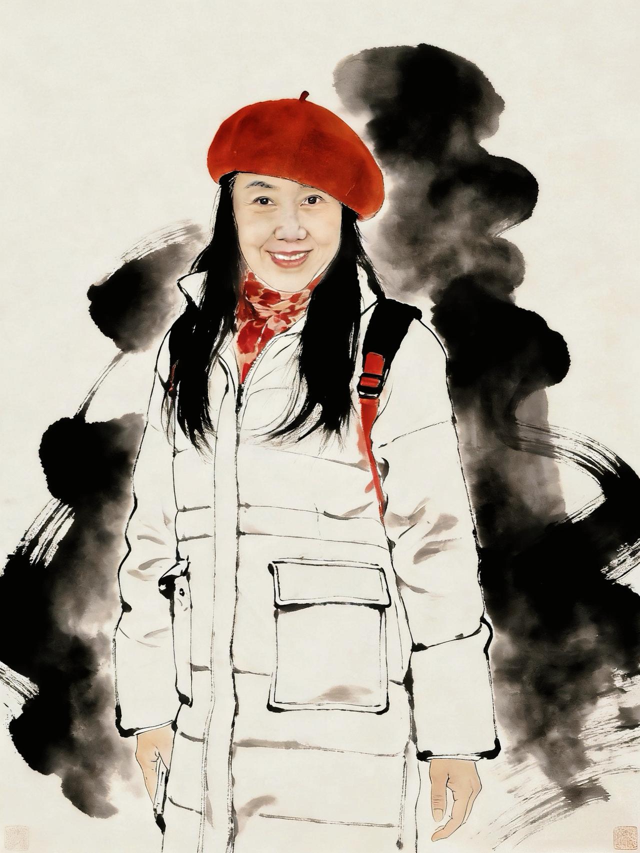 彩墨人物风格也很棒。🍒🍒