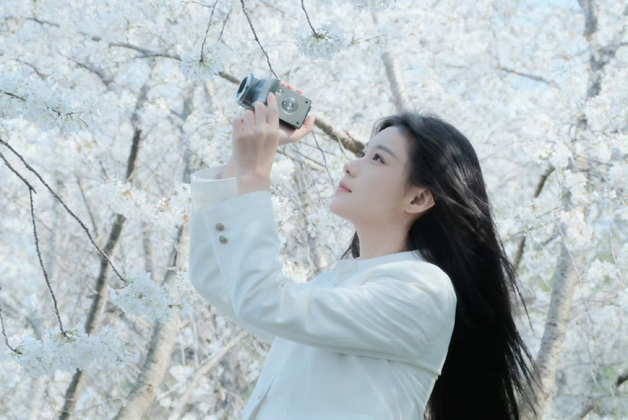 陈意涵最近心情怎么样呀 出门赏花散步好浪漫吧要一直幸福开心哦