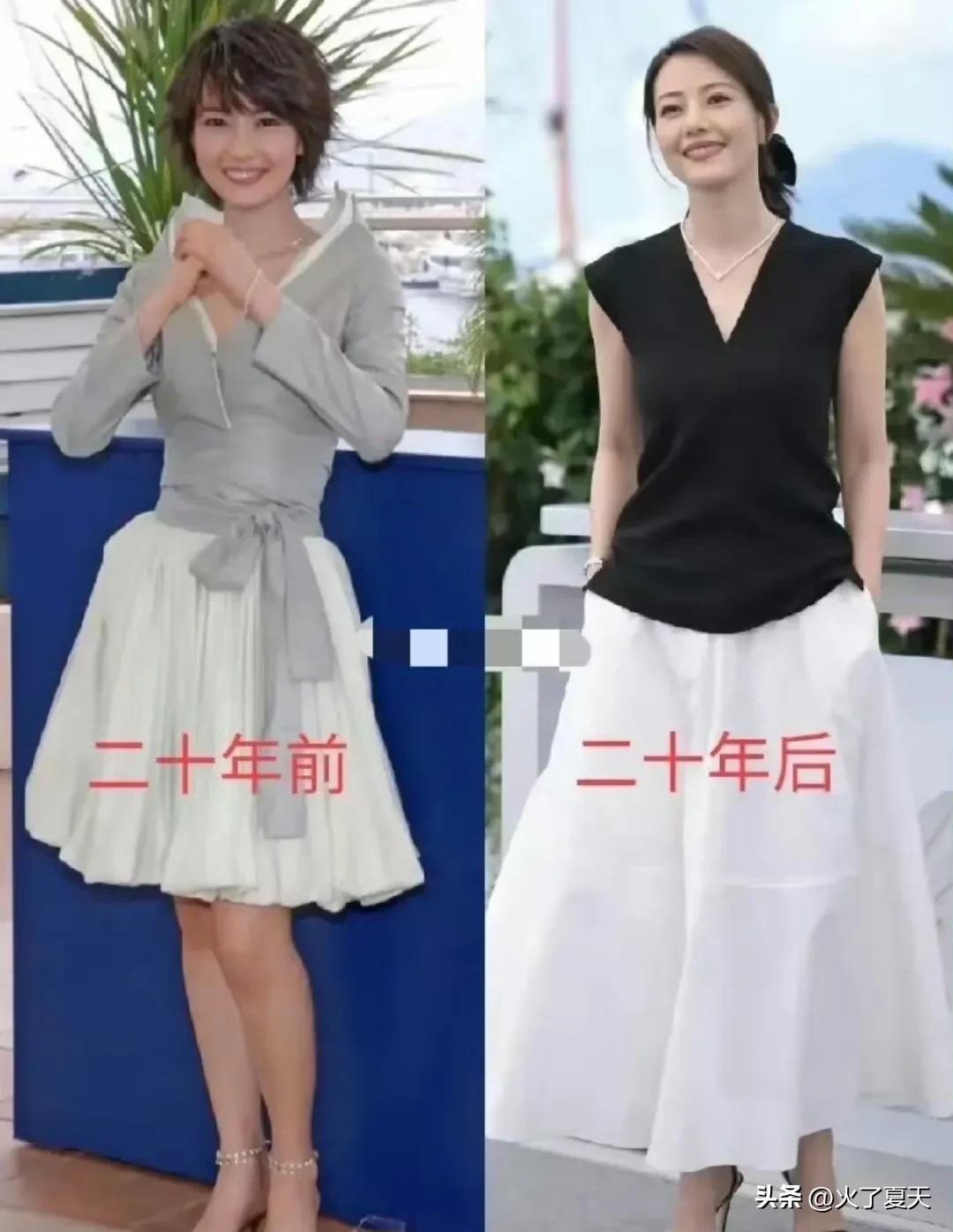 高圆圆45岁美过20多岁，天然美女笑容治愈。岁月沉淀出迷人魅力，她用时光证明：成